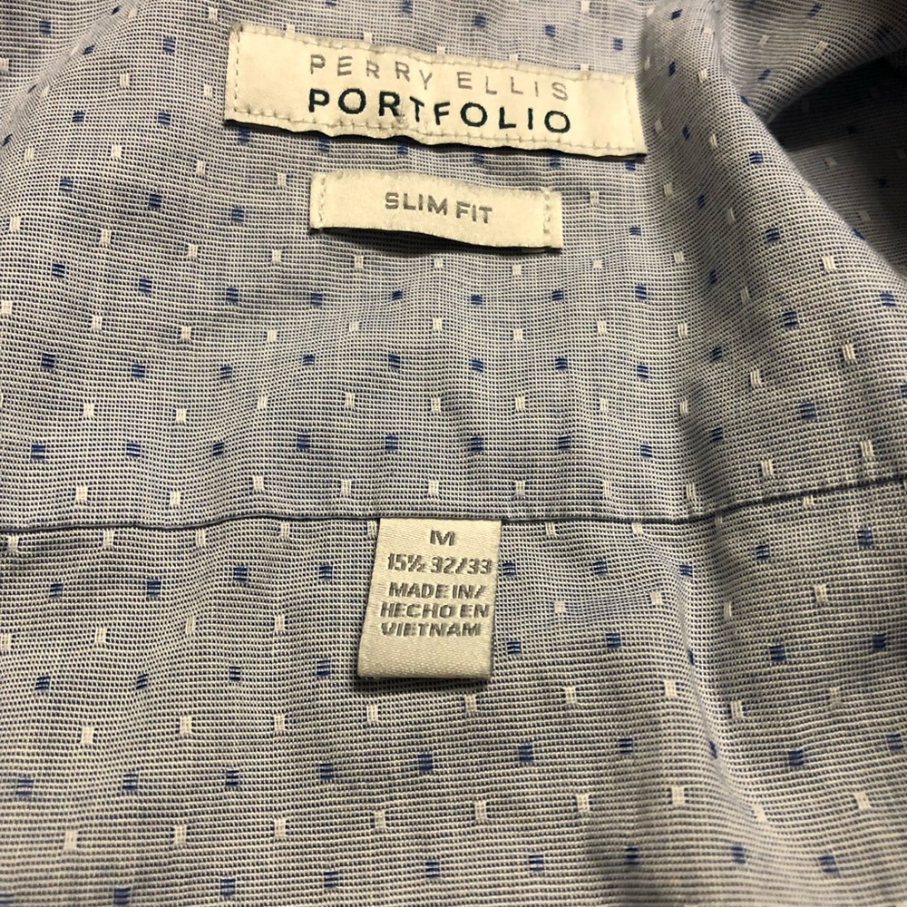 Perry Ellis Portfolio Men’s Dress Shirt Slim Fit - Picture 3 of 7